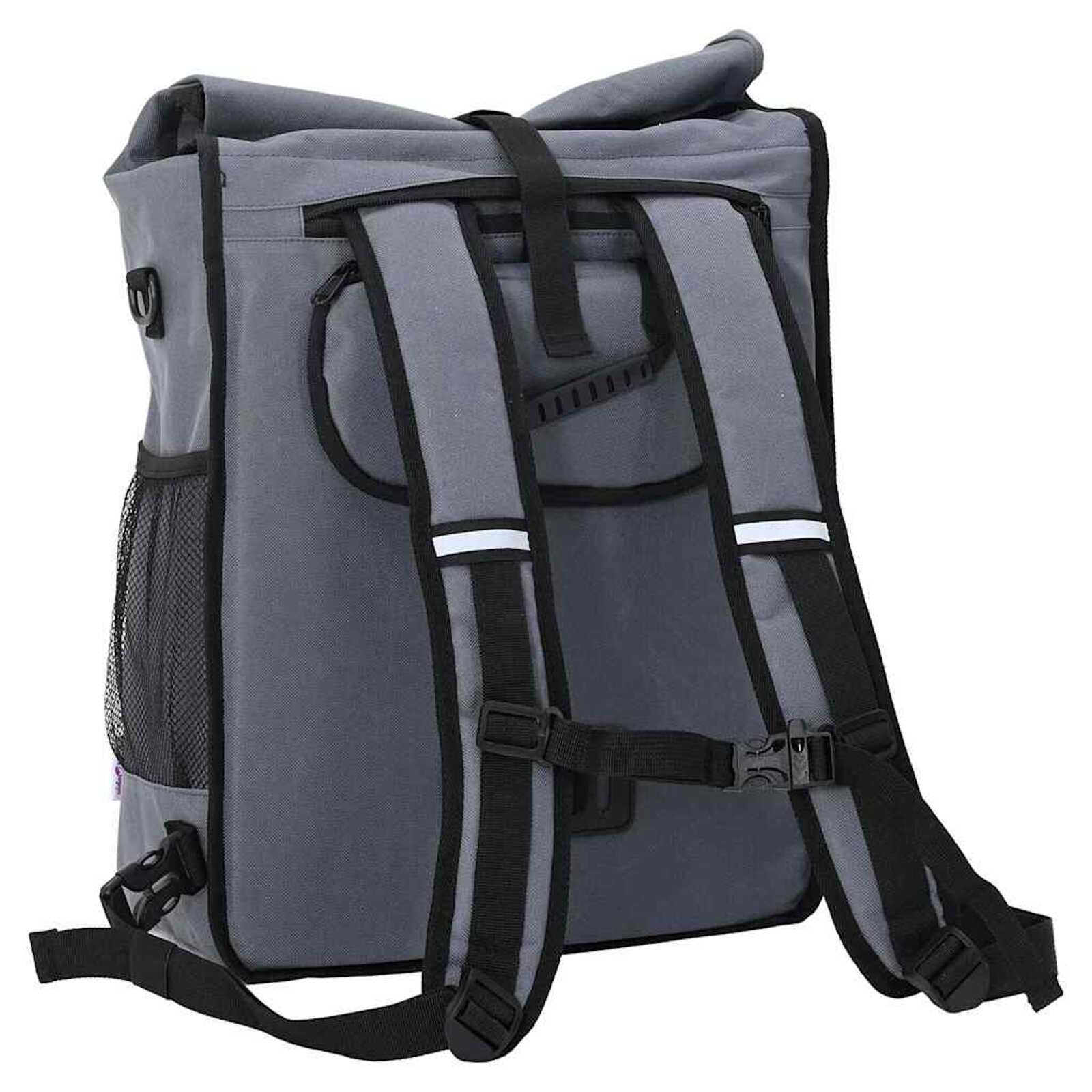 vidaXL Fietstas Grijs 33 x 16 x 48 cm Polyester