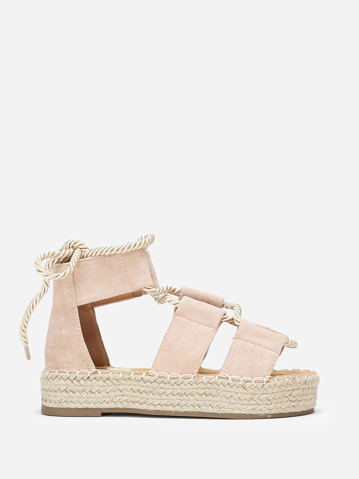 Sandales espadrilles à nouer- Beige