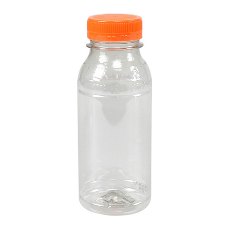 Petfles Transparant met Oranje Dop | 250 cc  | 210 stuks