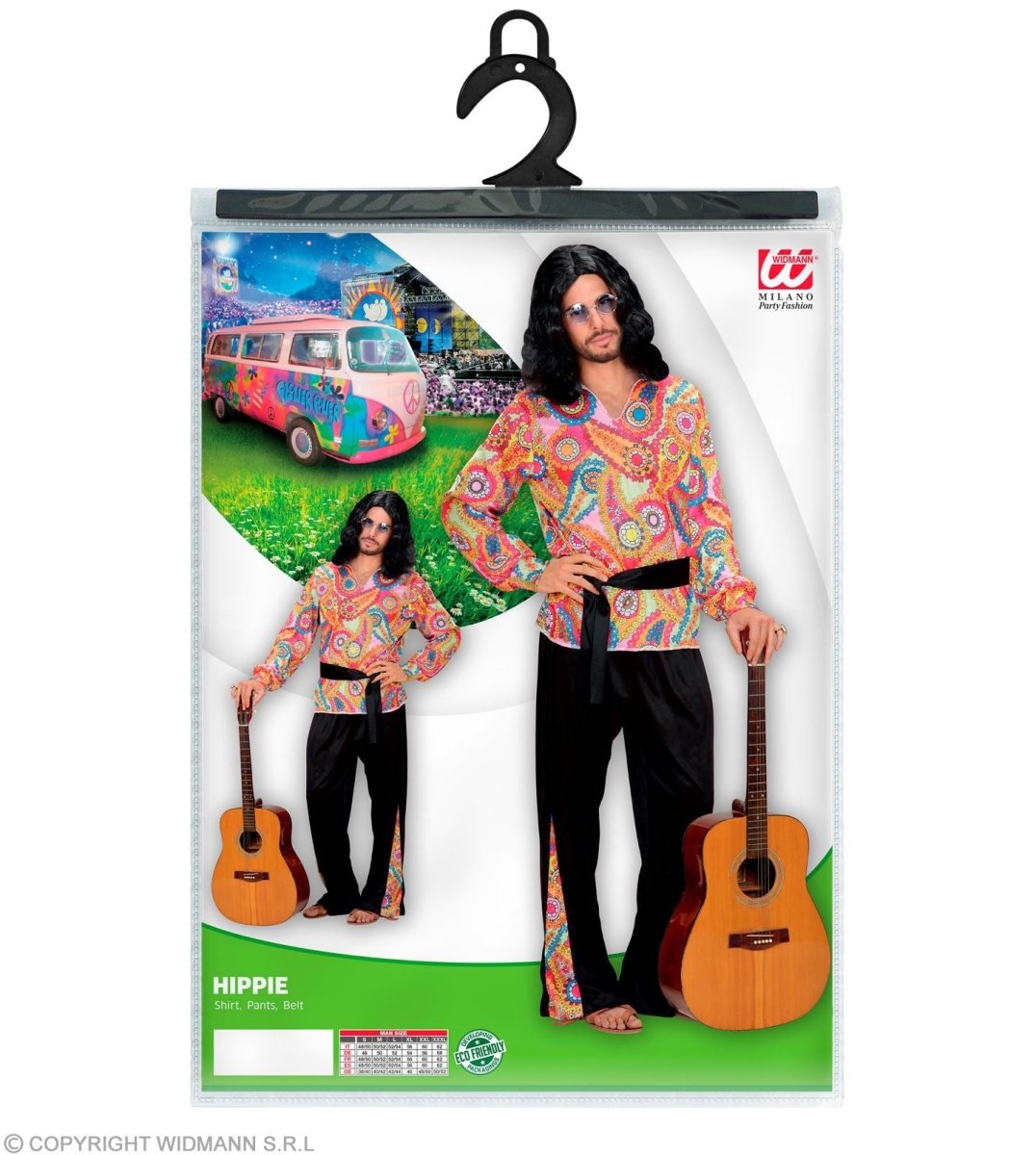 Hippie 60S Kostuum Heren 3 delig