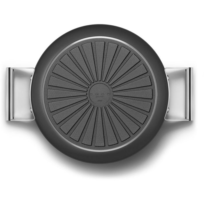 SMEG Schmorpfanne mit Deckel 28 cm CKFD2811BLM Schwarz