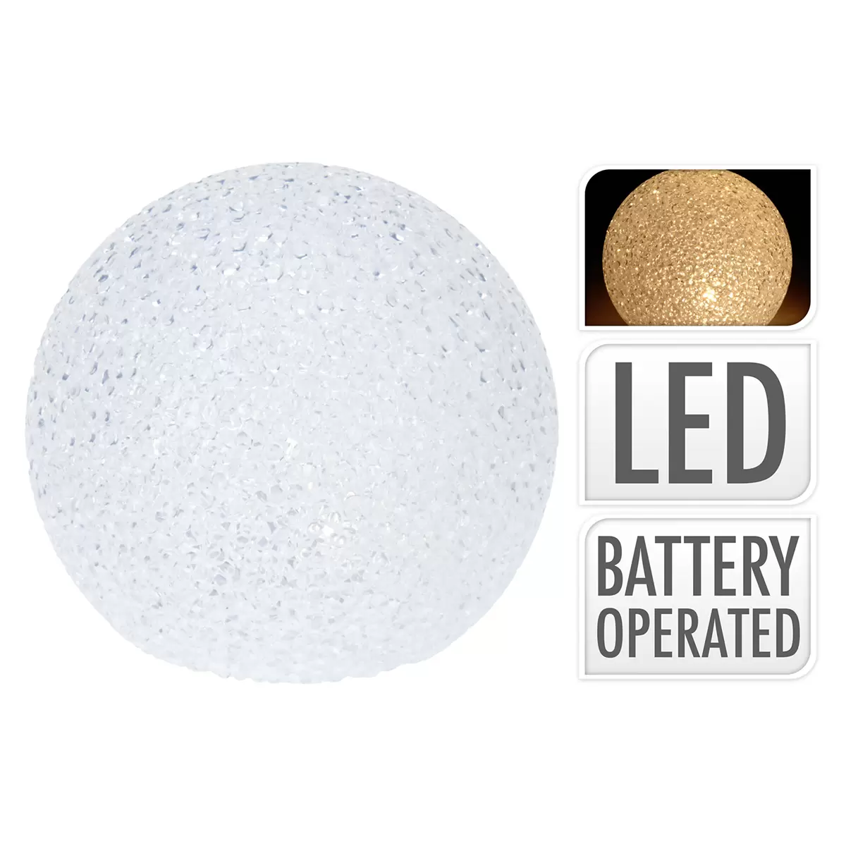 LED-Ball Eva weiss
