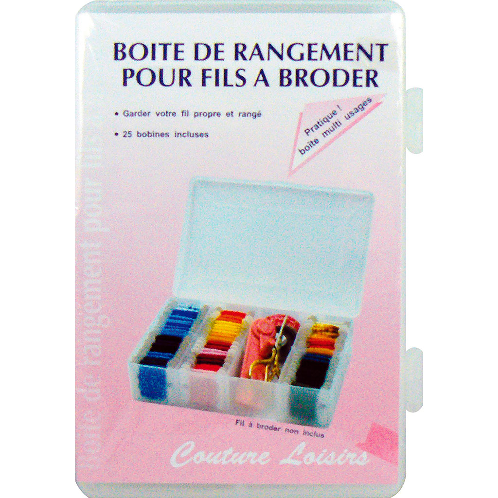 Boite de rangement pour fils à broder 18x12x4cm
