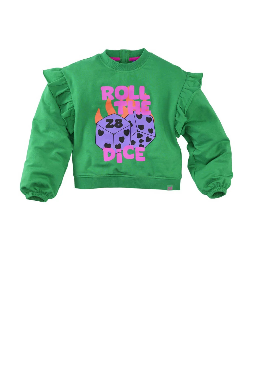 Z8 kids sweater Paloma met rushes groen