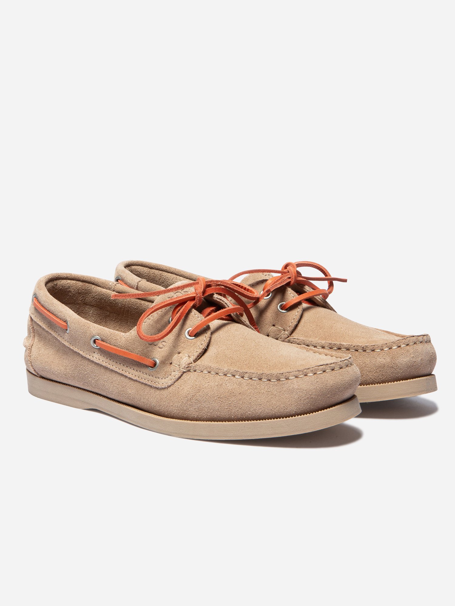 Chaussure Bateau Cuir Beige