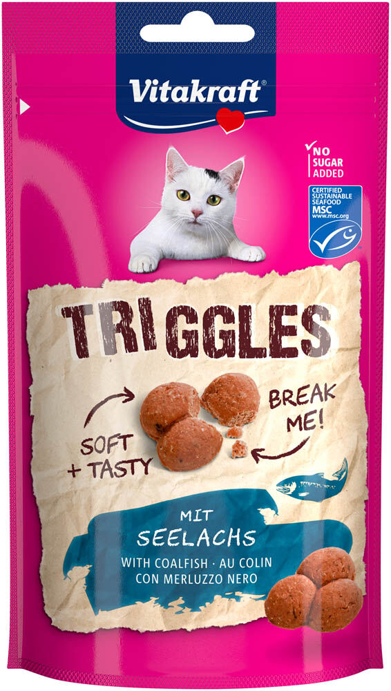 Vitakraft Triggles - Kattensnack - 40 Gram - vis