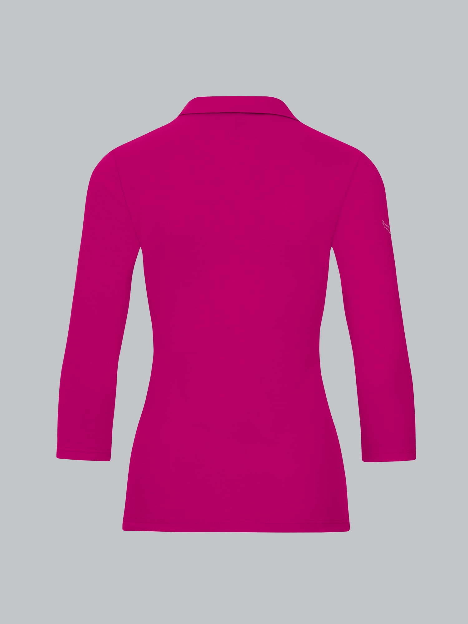 Poloshirt mit Kristallsteinen Magenta