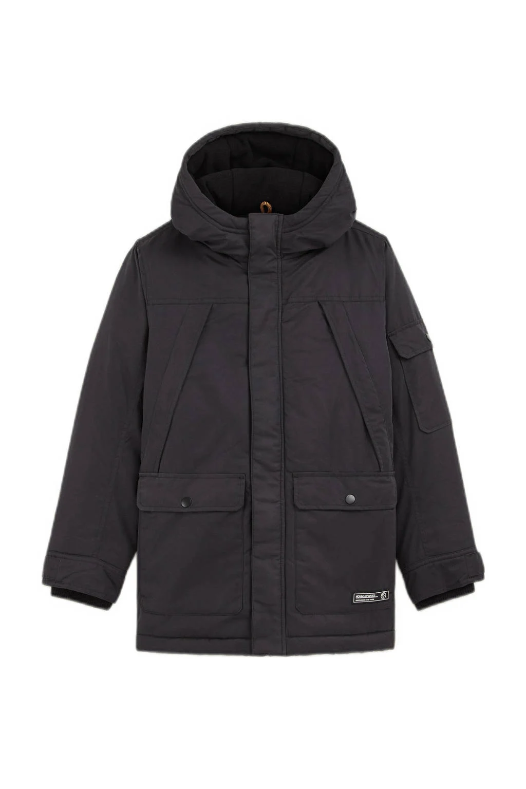 WE Fashion winterjas donkergrijs