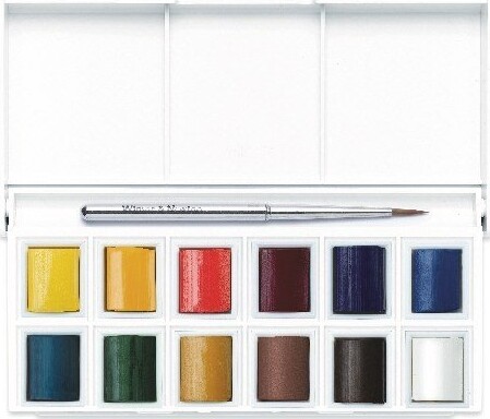 Winsor & Newton - Akvarelfarve Sæt - Pocket Selection - 13 Dele