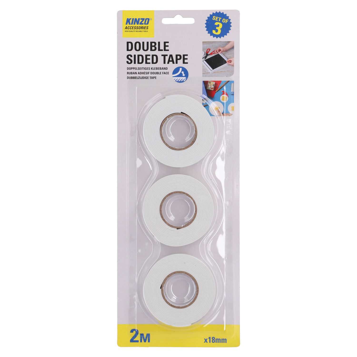 Kinzo Klebeband 3x doppelseitig
