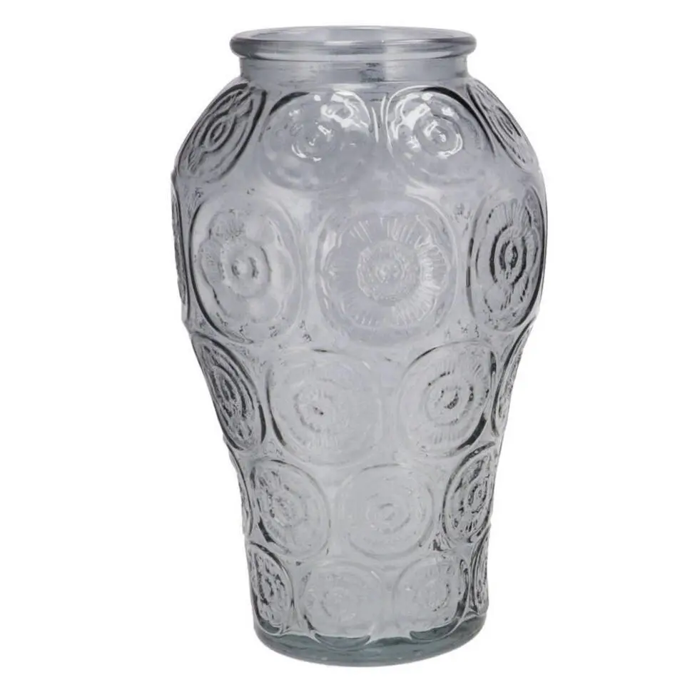 DK Design boeket vaas Circle - glas - lichtgrijs - 15 x 25 cm