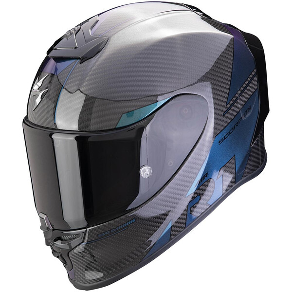 Scorpion - Casque Exo-R1 Evo Carbon Air Rally Noir / Bleu / Violet