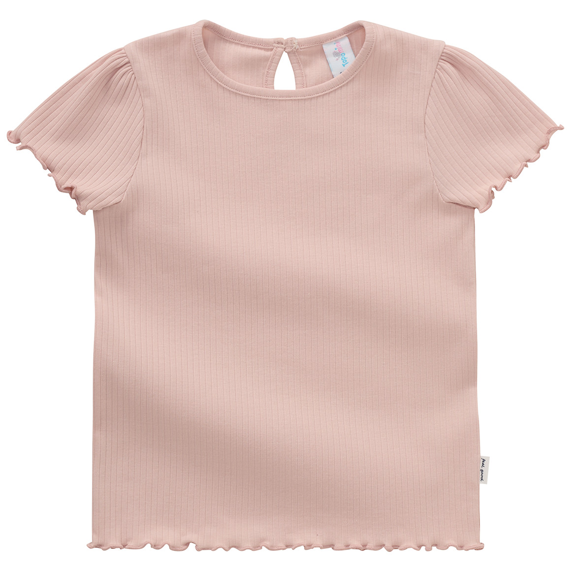 Topomini Baby T-Shirt mit Ripp-Struktur rosa