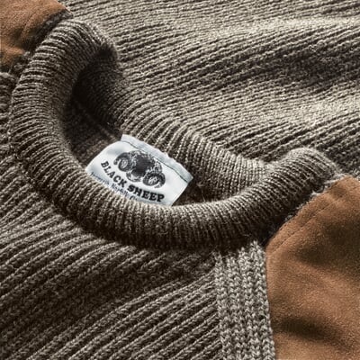 Black Sheep Strickpullover, Natur-Dunkel-Melange