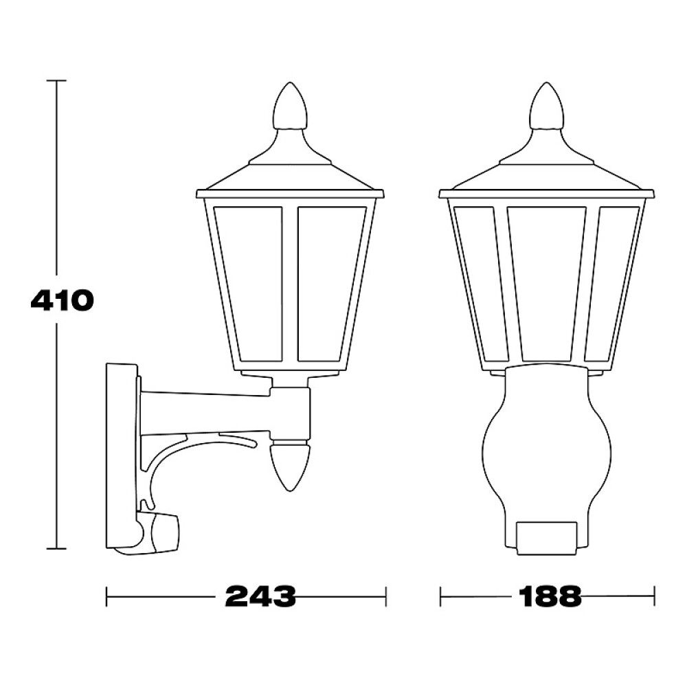 VEGGLAMPE STEINEL L15 MED BEVEGELSESSENSOR HVIT