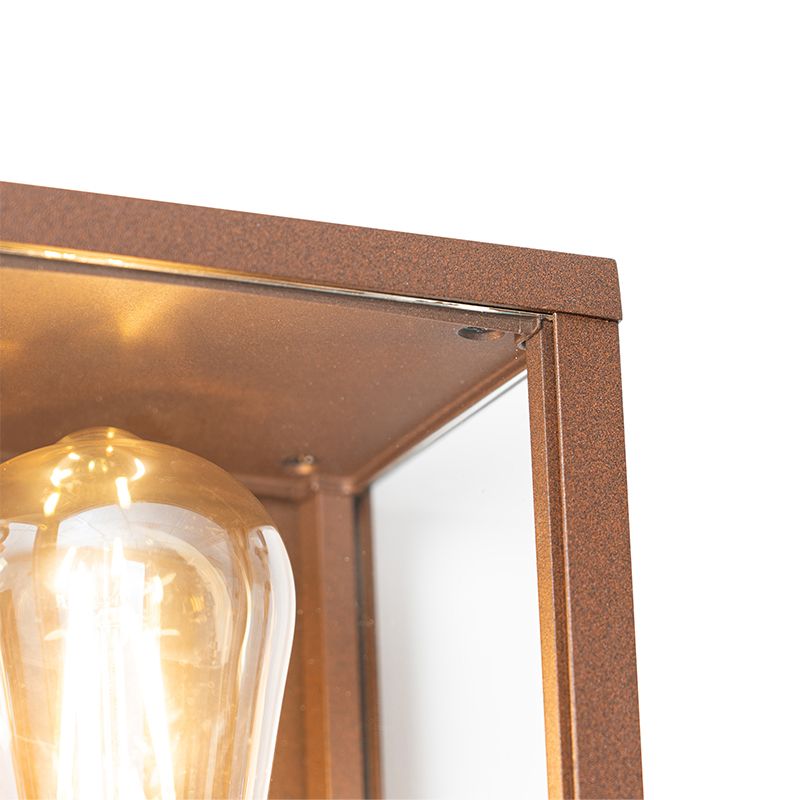 Industriële wandlamp roestbruin 38 cm 2-lichts IP44 - Charlois