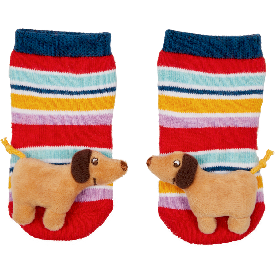 COPPENRATH Rasselsöckchen Dackel - BabyGlück, one size (2-12 Mon.)
