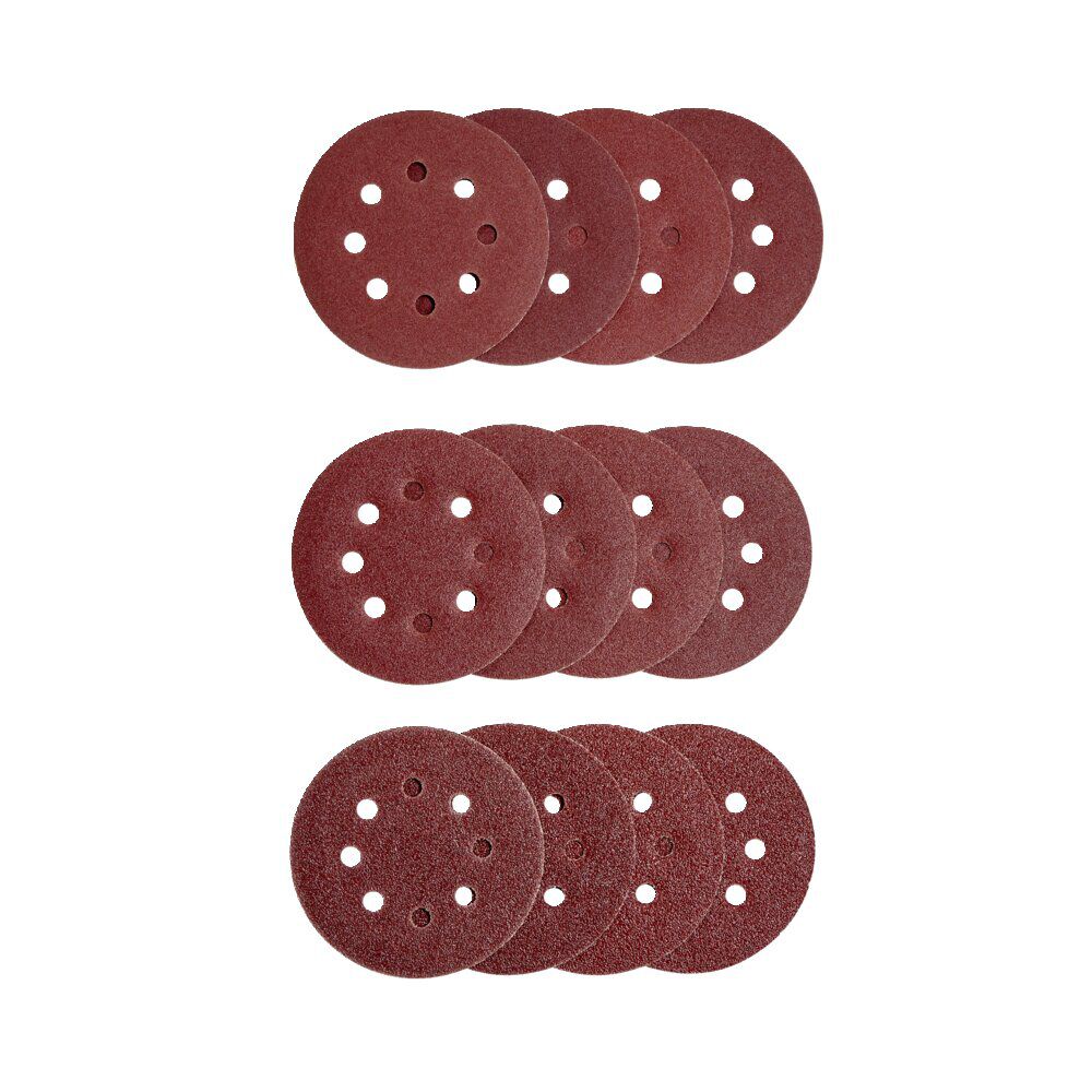 12 disques abrasifs en Corindon pour ponceuses vibrantes - Ø125 mm