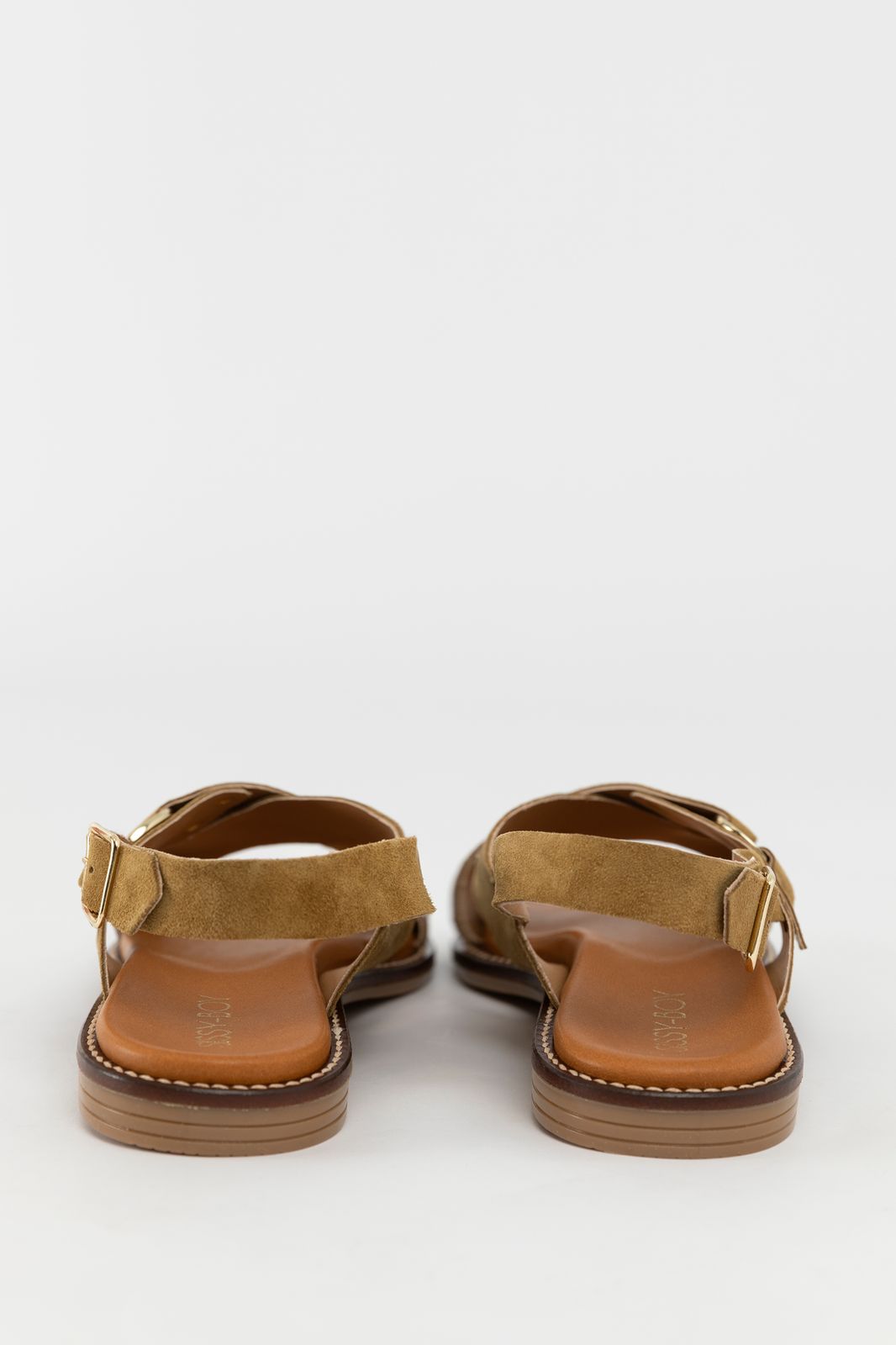 Groene suède sandalen