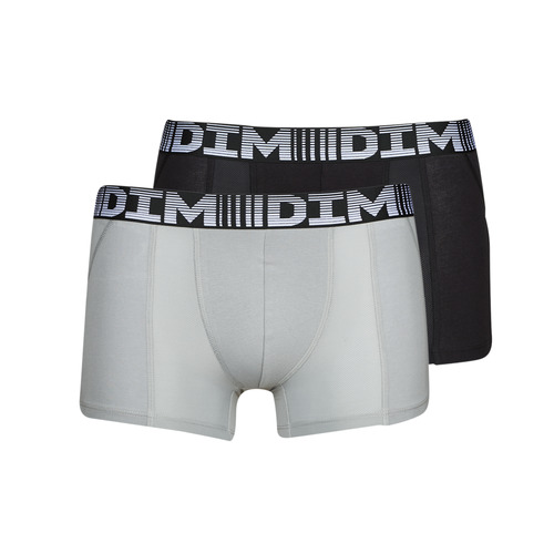 DIM - COTON 3D FLEX X2 - Noir / Gris