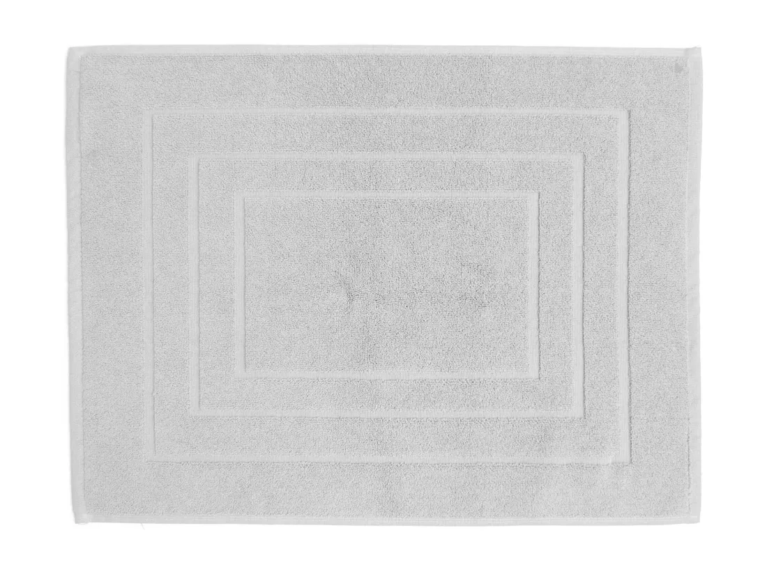 Tapis de bain coton 1000g/m2 collection NAÏA 80x60 cm blanc Craie