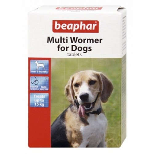Beaphar, embalagem com 12 comprimidos antiparasitários para cães.
