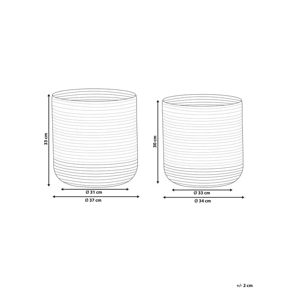 BULANIK - Mand set van 2 - Beige - Jute