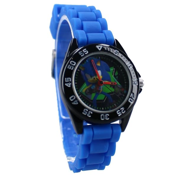 Barneklokke sonic analog armbåndsur the hedgehog klokke