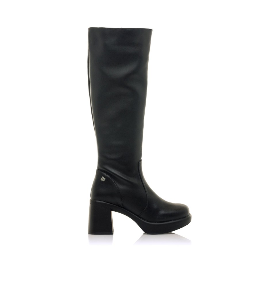 Botas Mustang Eliana, pretas - Altura do salto: 6 cm -