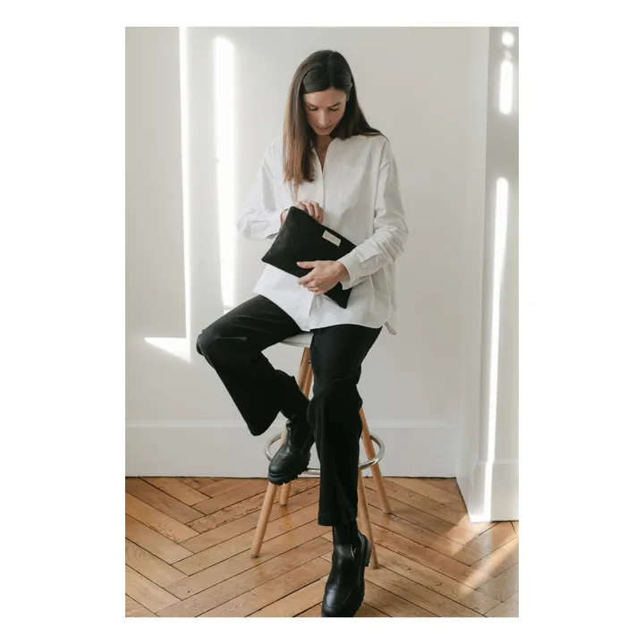 Adorna Pochette en lin | Noir