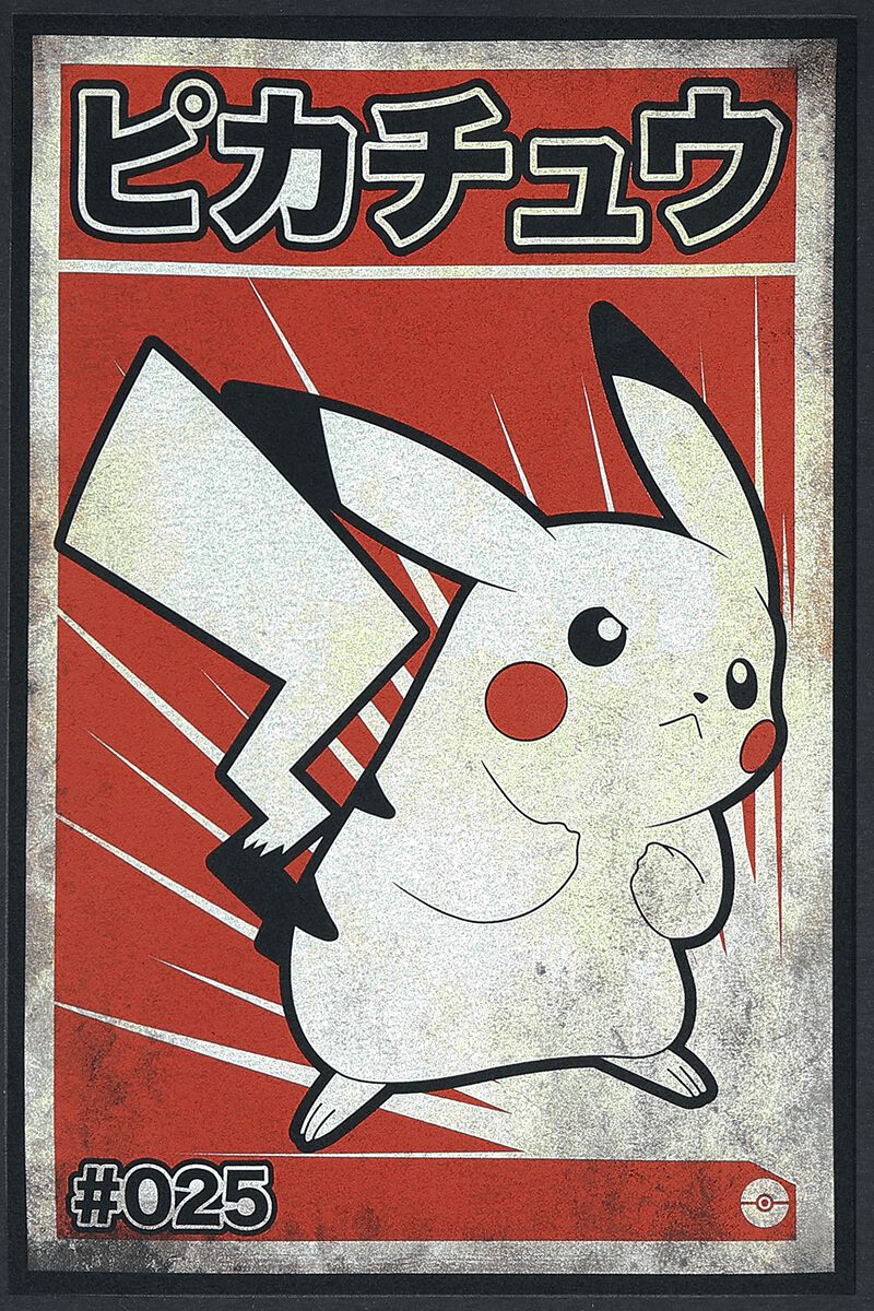 Pikachu - Poster | Pokémon T-Shirt Manches courtes