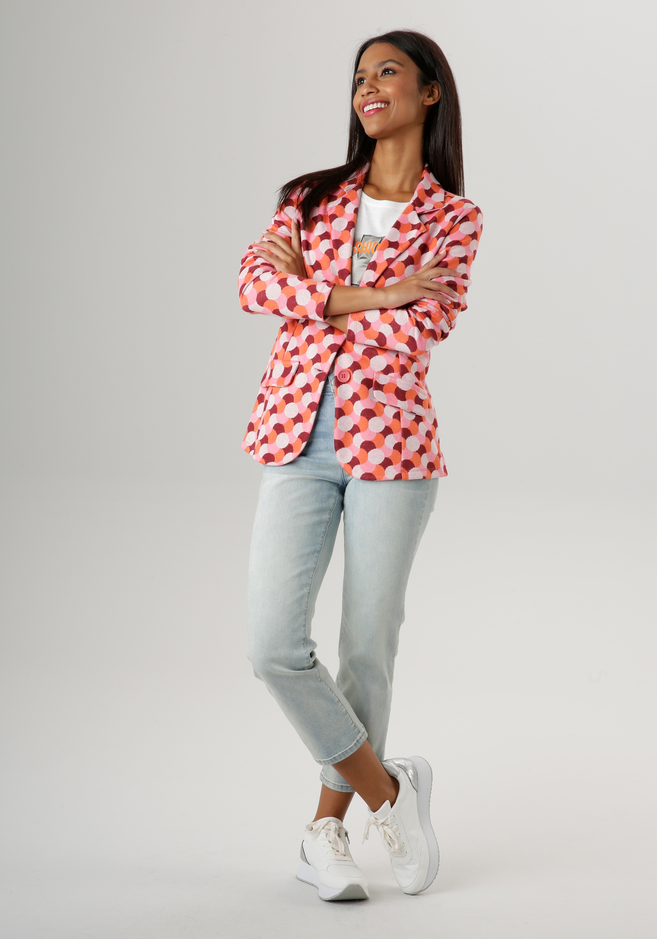 Aniston SELECTED Kurzblazer , in Jacquard-Qualität