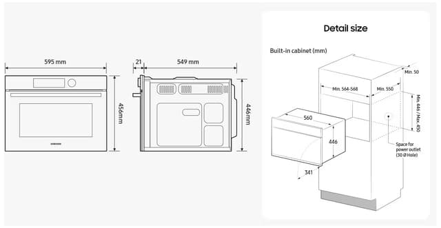 Samsung kompakt mikroovn NQ5B5713GBK/U1