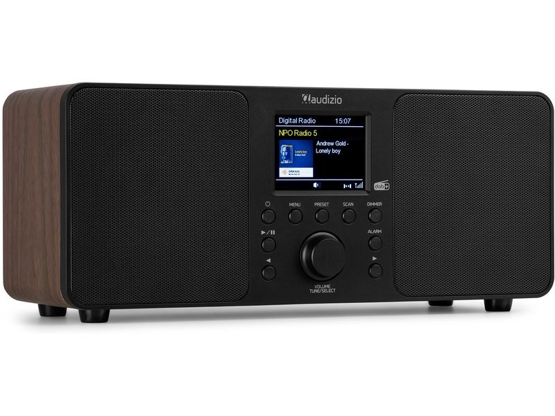 Audizio DAB  Radio Genua Braun DAB  Radio mit Stereo Lautsprecher und Bluetooth