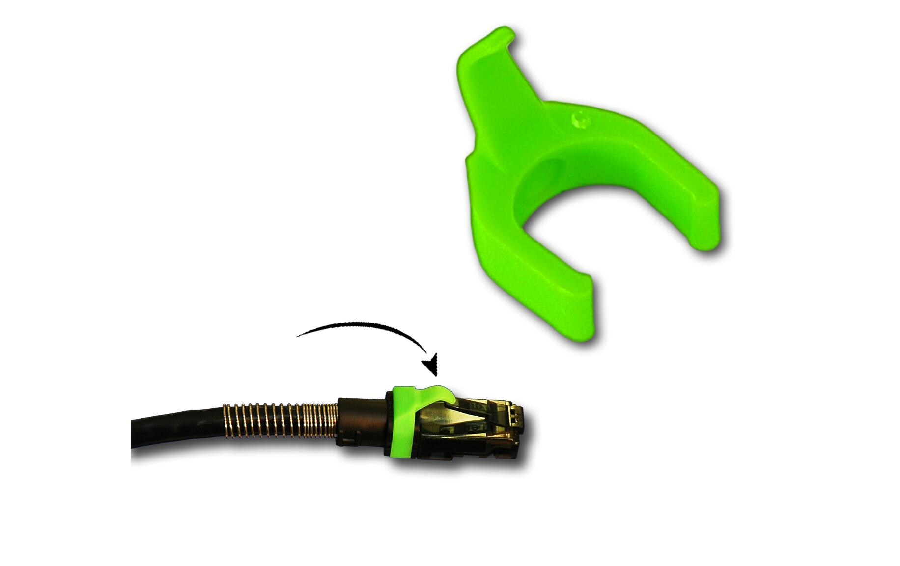 PatchClip 50 Stück HellgrünPatchClip der Kabelclip für eine blitzschnelle Erkennung im Handumdrehen