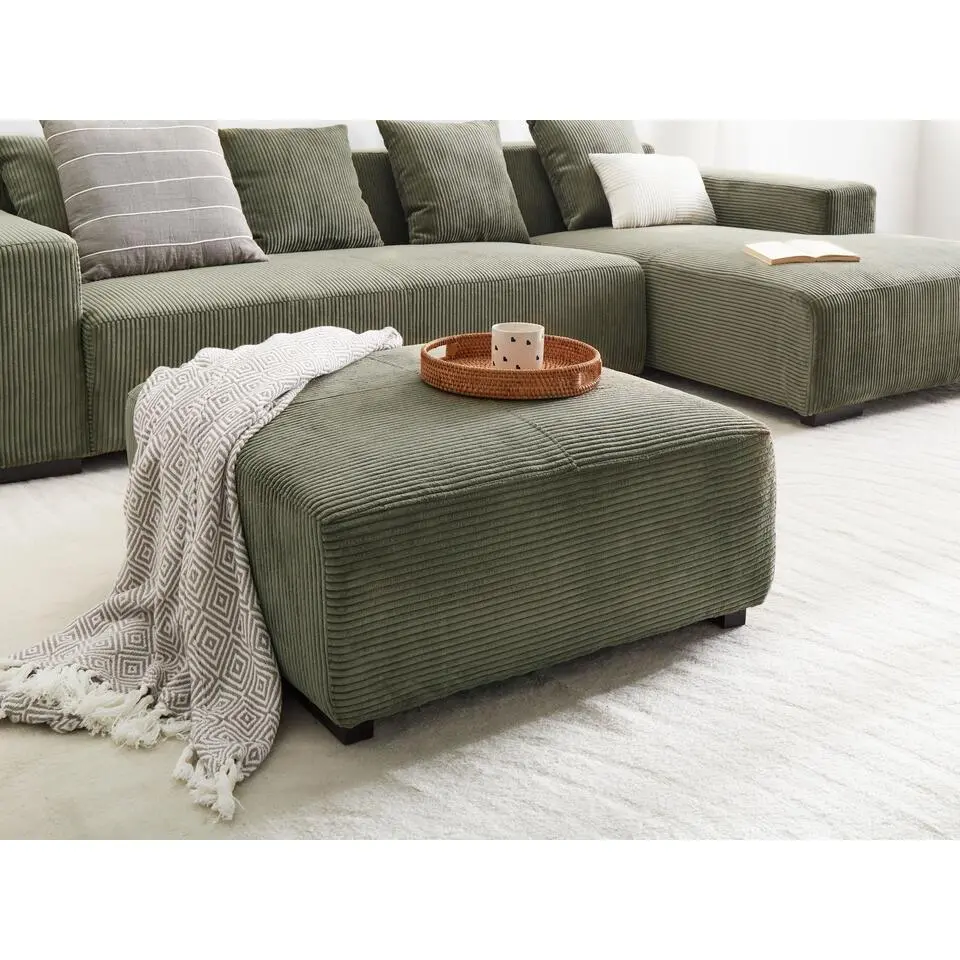 LUNGO - Ottomaan - Groen - Corduroy