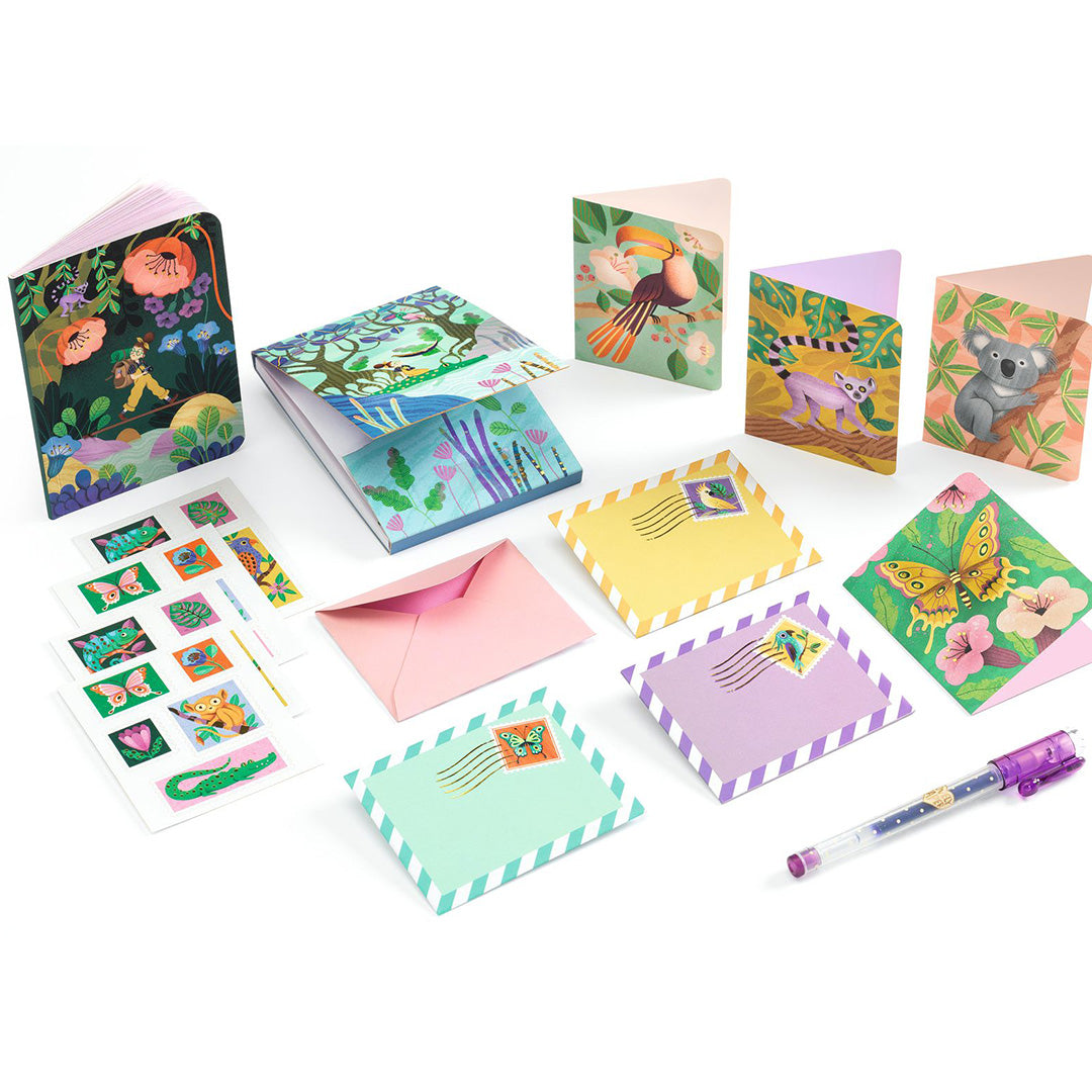 djeco stationary koffer marie - tropical garden