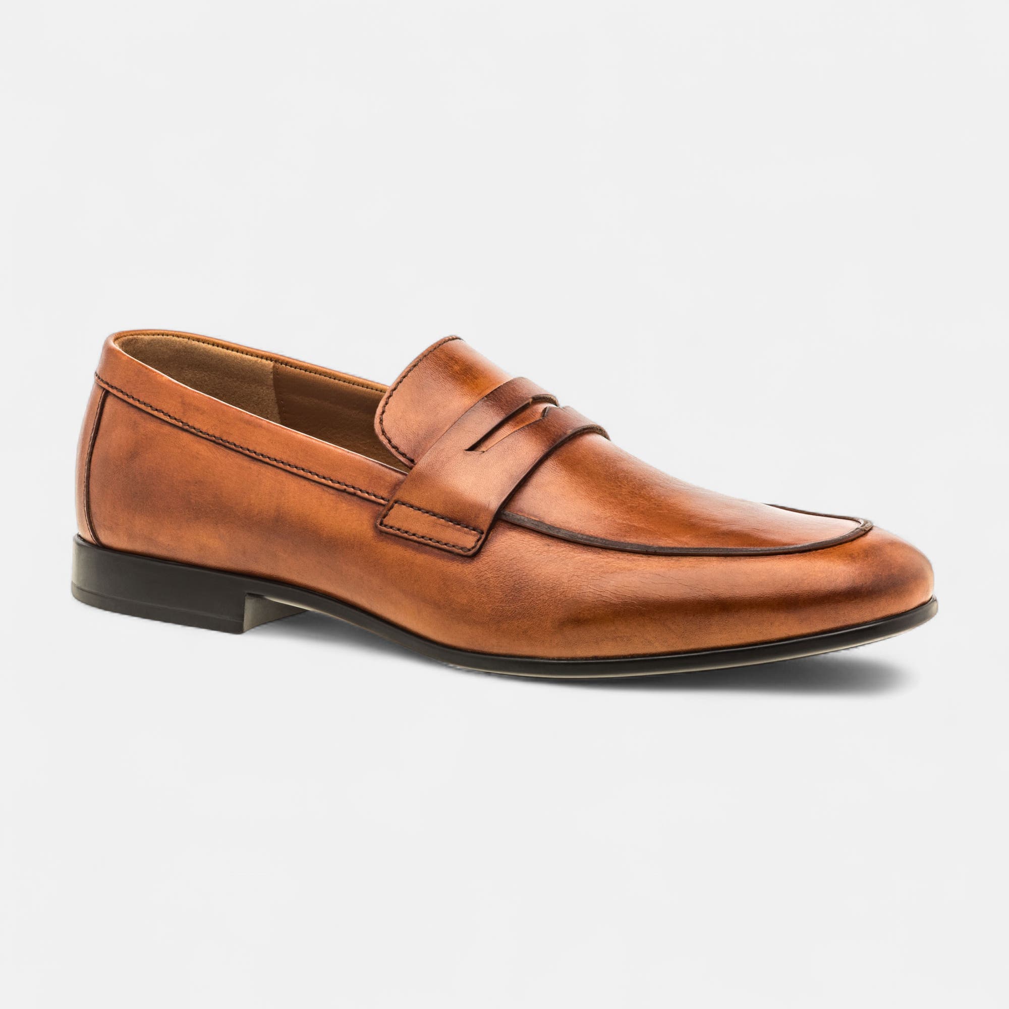 Mocassins Homme en cuir cognac
