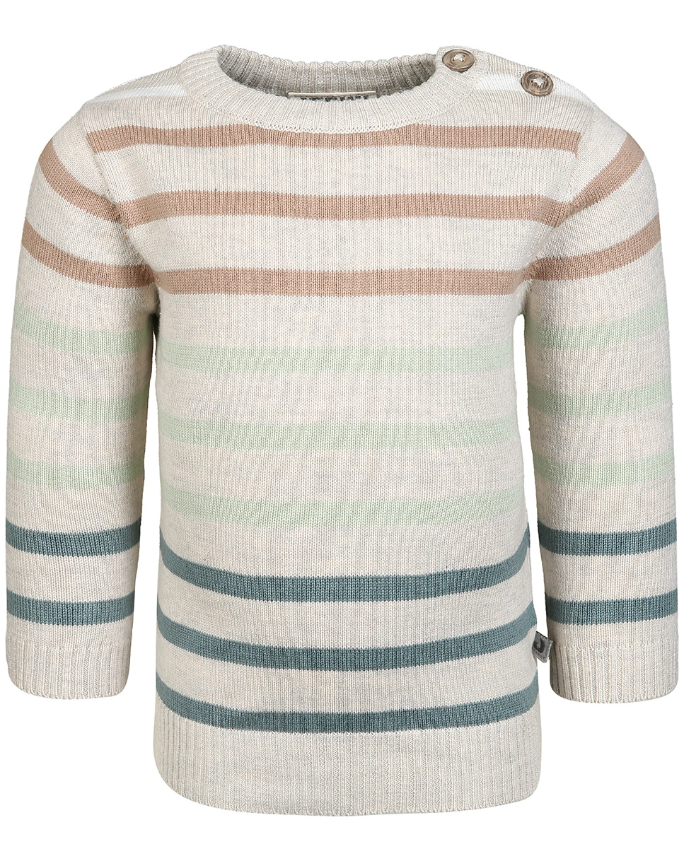 Strickpullover  FLORA & FAUNA in grau/gestreift