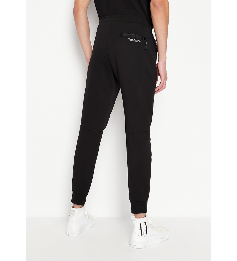 Calça jogger preta de lã Armani Exchange