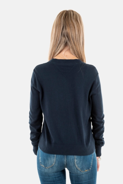 pull léger tommy jeans essential vneck c1g dark night navy