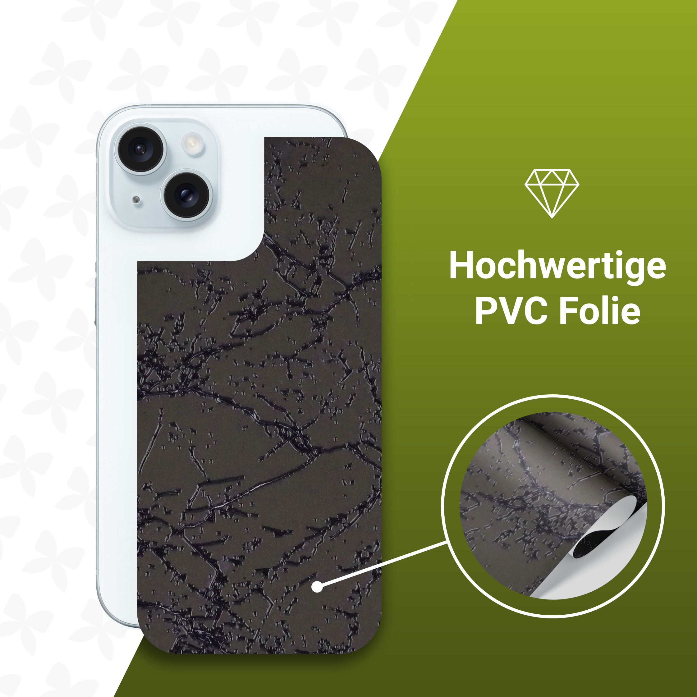 (2er Set) iPhone 14 Backcover Schutzfolie Swiss Made - Black Satin