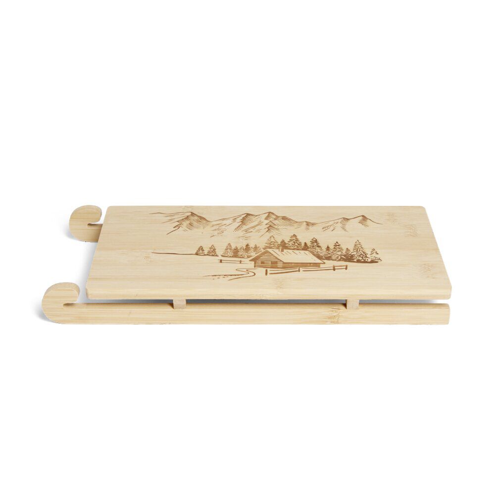 Planche de service bambou forme luge 32x14,5cm