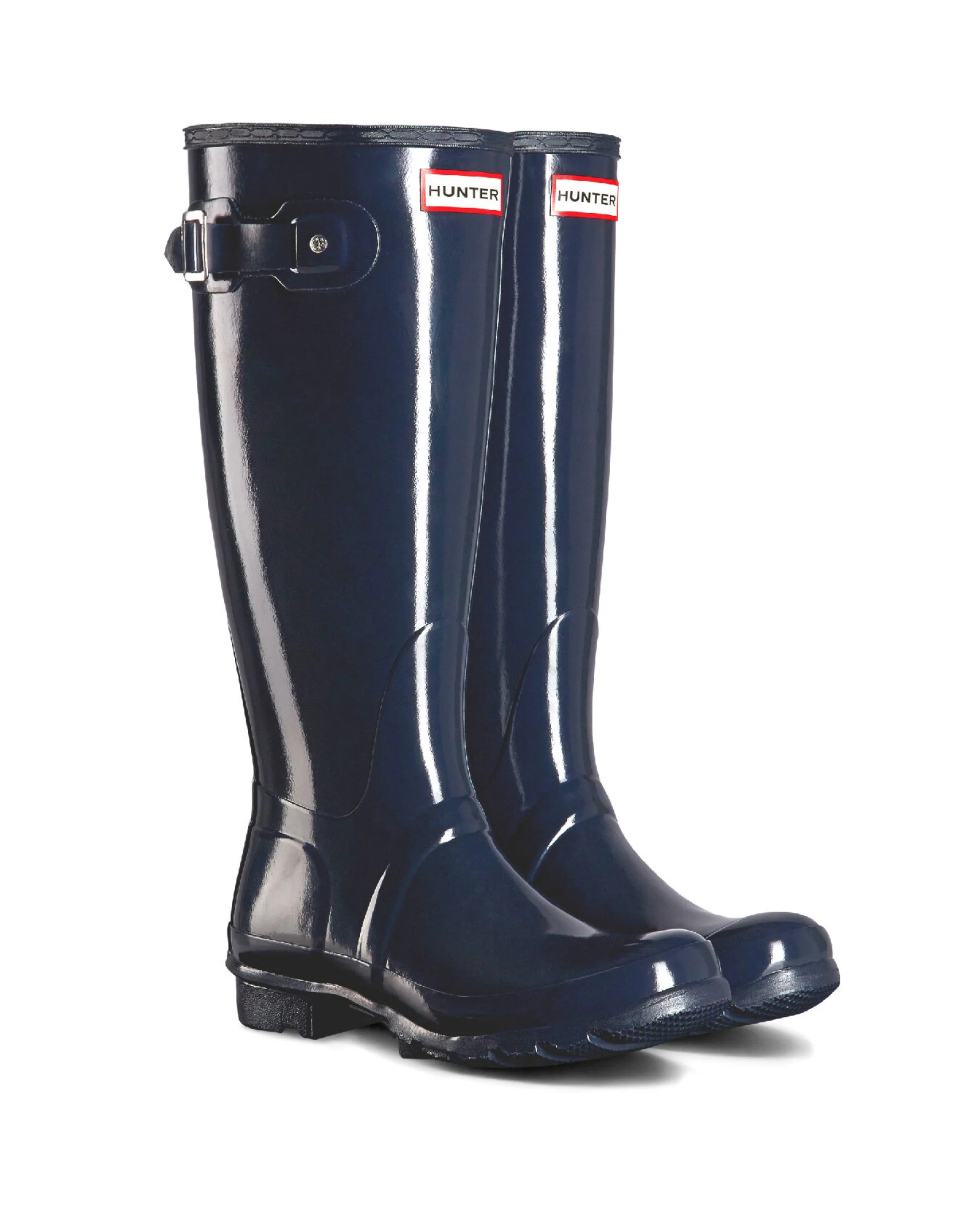 Hunter  Original Tall Gloss gummistøvle - mørkeblå