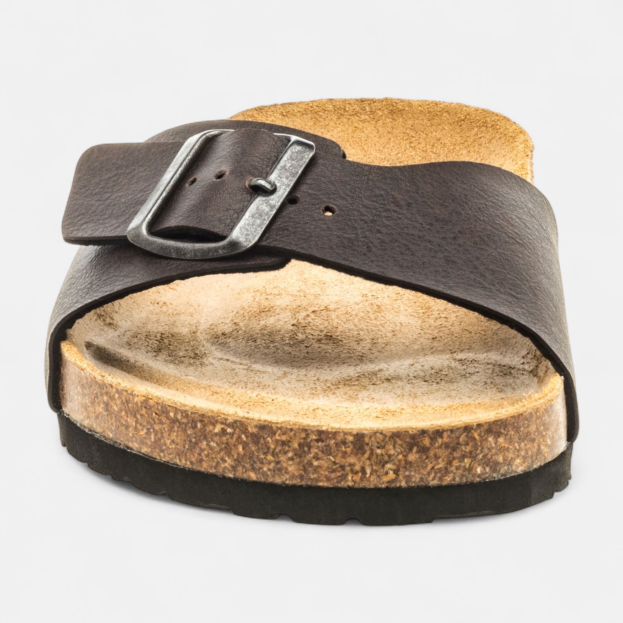 Mules semelle liège Homme marron
