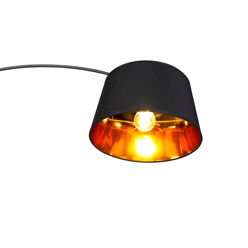 Moderne booglamp zwart met goud - Arc Basic