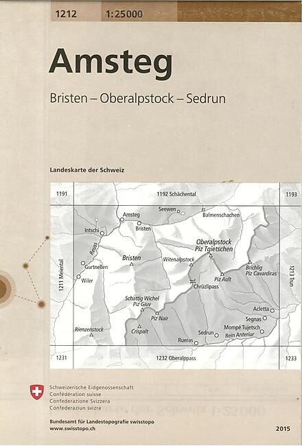 BUNDESAMT - 1212 AMSTEG ECHELLE 1 25 000