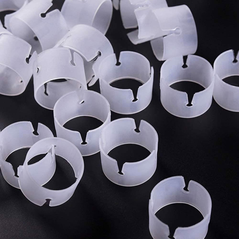 (50er Set) 20x35mm Luftballon Ring Verbindungungs Clip - Transparent