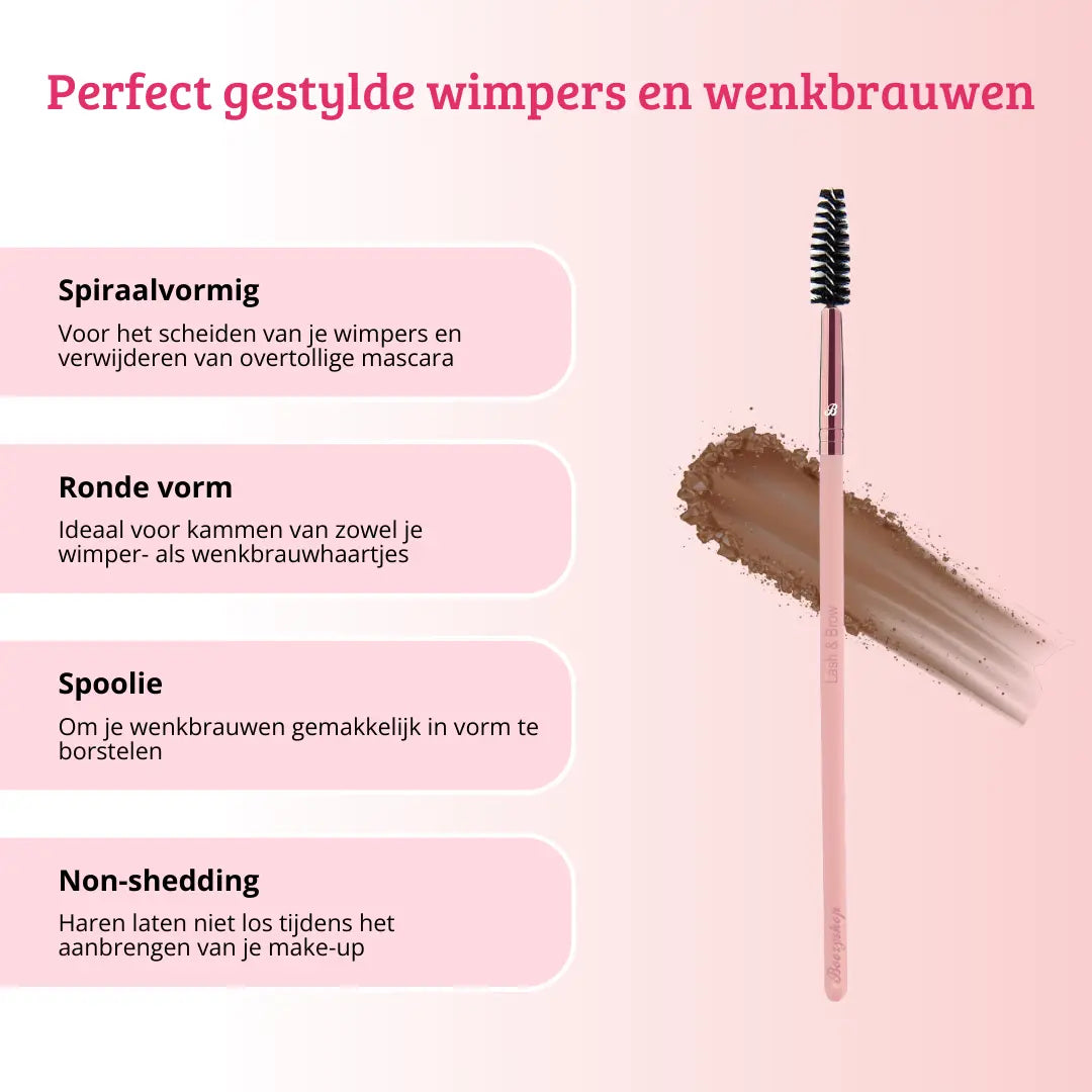 Pink & Rose Gold Lash & Brow Brush