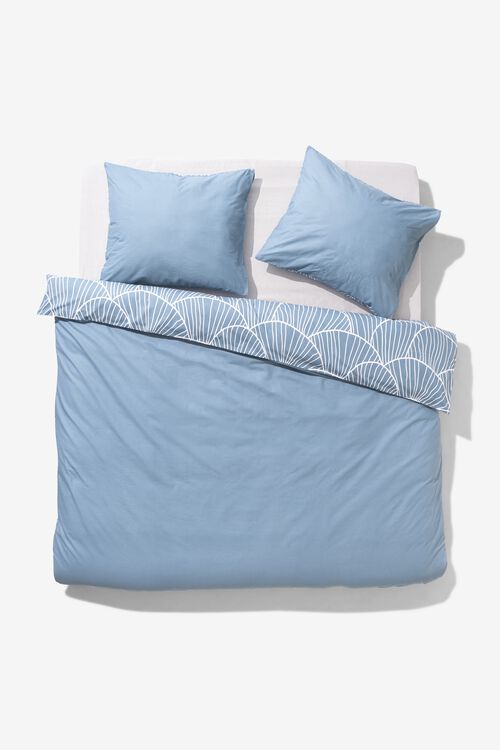 housse de couette en coton doux 240x200/220 champignons bleu